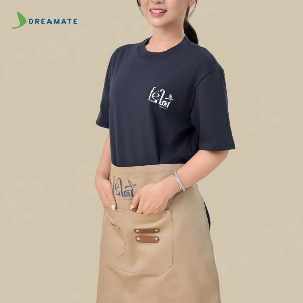 BST Áo thun trơn x tạp dề ngắn