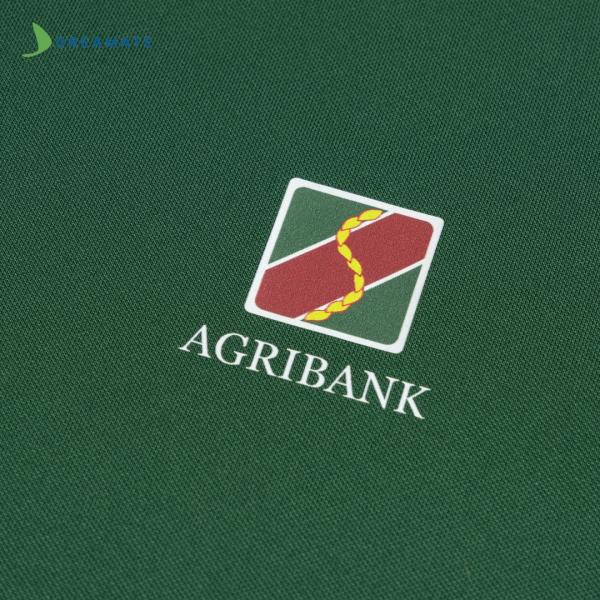 Áo polo đồng phục xanh phối đỏ Agribank
