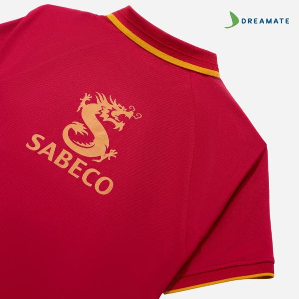 Áo polo đồng phục đỏ phối vàng Sabeco