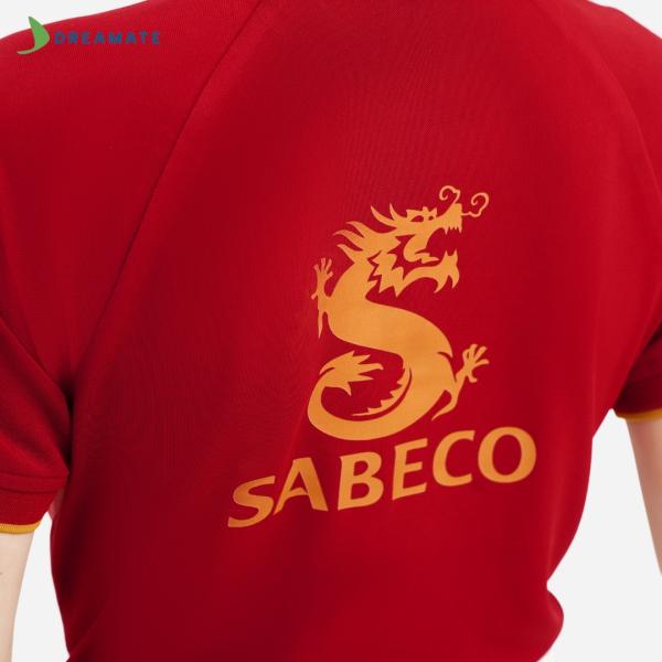 Áo polo đồng phục đỏ phối vàng Sabeco