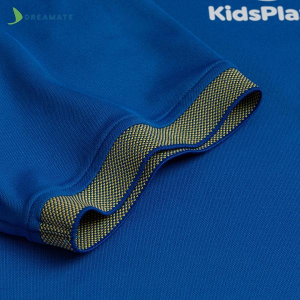Áo polo đồng phục xanh phối vàng Kids Plaza