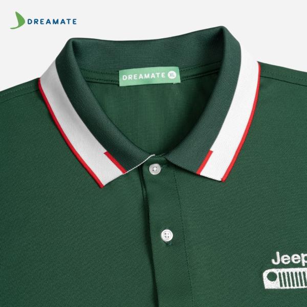 Áo polo đồng phục xanh trắng Jeep