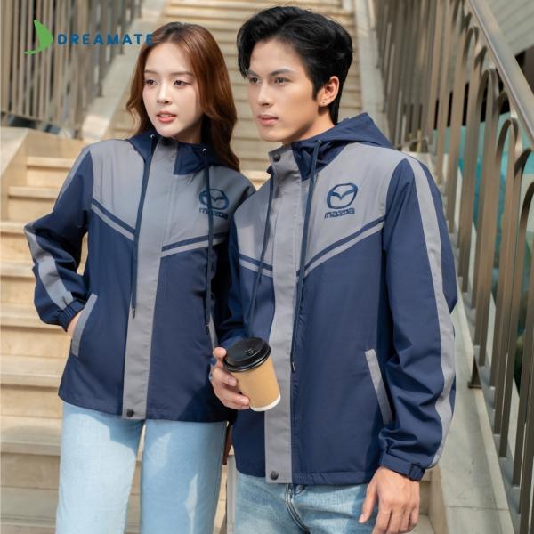 Áo khoác đồng phục xanh ghi Mazda