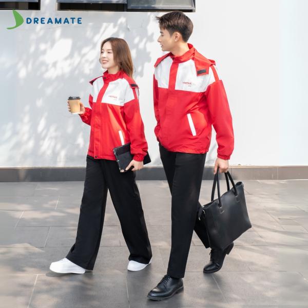 Áo khoác đồng phục đỏ trắng Viettel Post