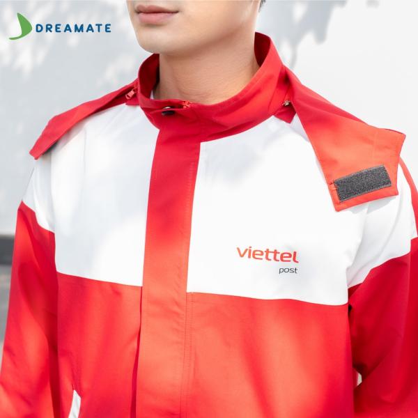 Áo khoác đồng phục đỏ trắng Viettel Post