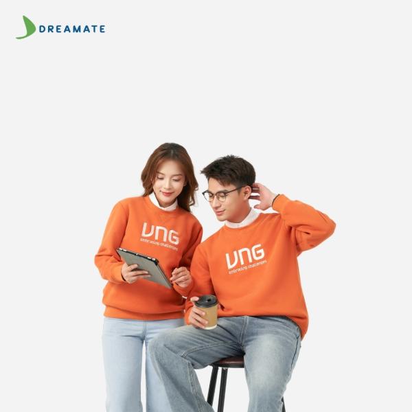 Áo sweater đồng phục cam VNG