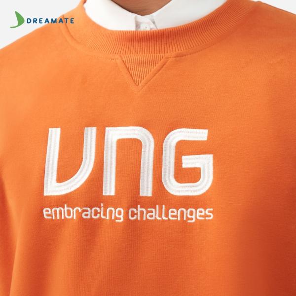Áo sweater đồng phục cam VNG