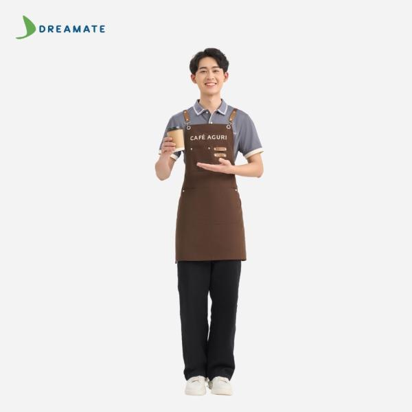 Đồng phục quán cafe Aguri xám nâu