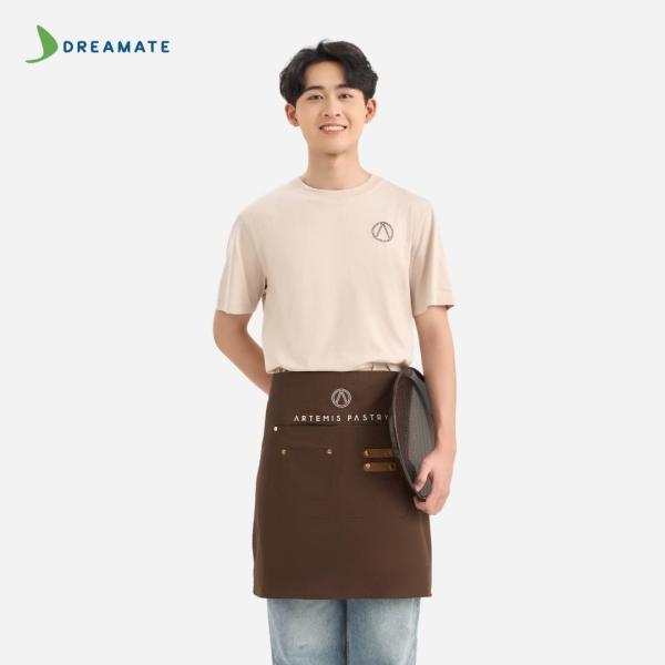 Đồng phục quán Artemis Pastry trắng nâu