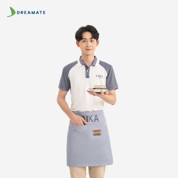 Đồng phục quán cafe Laika xám phối trắng