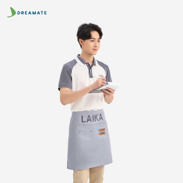 Đồng phục quán cafe Laika xám phối trắng
