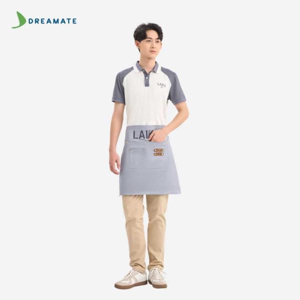 Đồng phục quán cafe Laika xám phối trắng