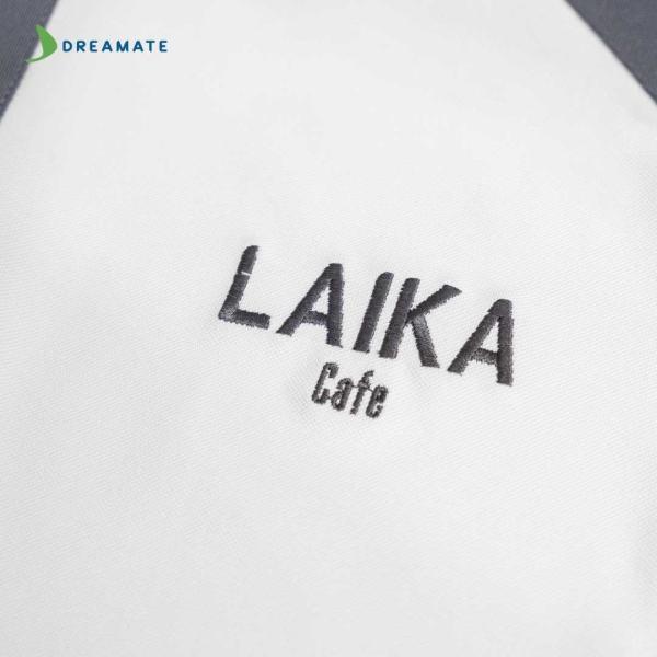 Đồng phục quán cafe Laika xám phối trắng
