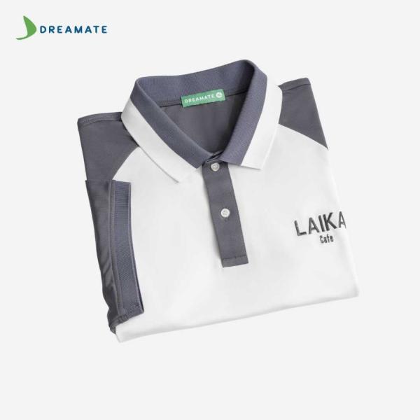 Đồng phục quán cafe Laika xám phối trắng