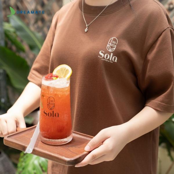 Đồng phục quán Sola Coffee màu nâu
