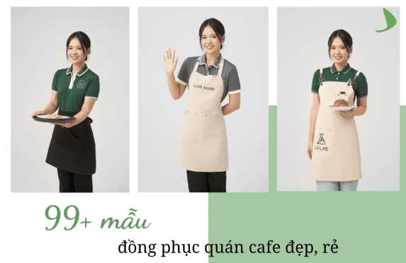 99+ Mẫu đồng phục quán cà phê đẹp | Miễn phí thiết kế in áo đồng phục