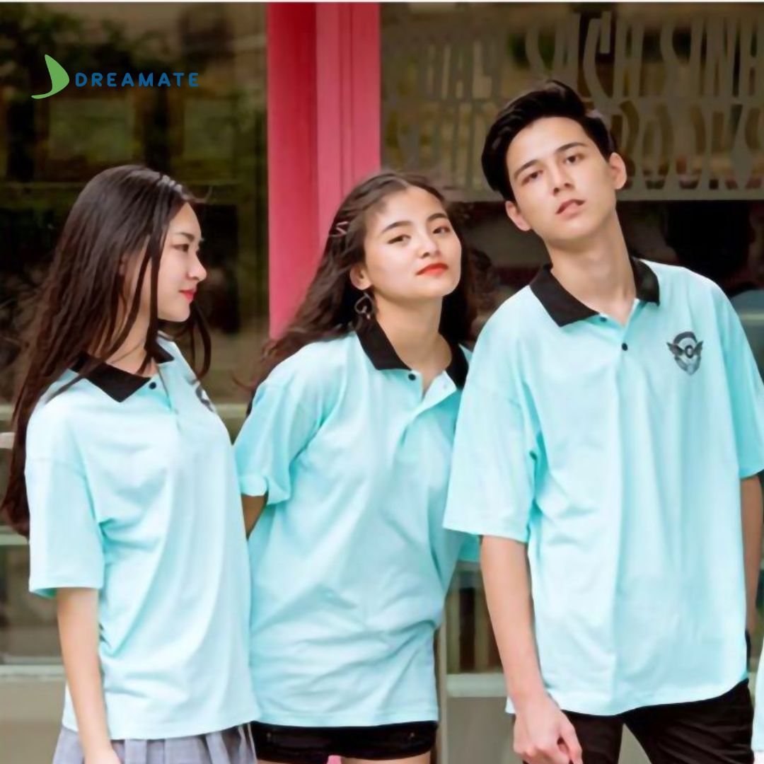 Áo polo đồng phục màu xanh cho doanh nghiệp